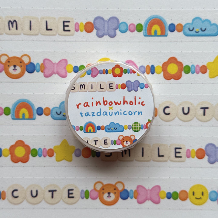 (MT140) Original Rainbowholic x Tazdaunicorn Friendship Bracelet Washi Tape