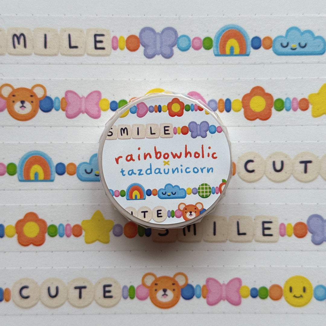 (MT140) Original Rainbowholic x Tazdaunicorn Friendship Bracelet Washi Tape
