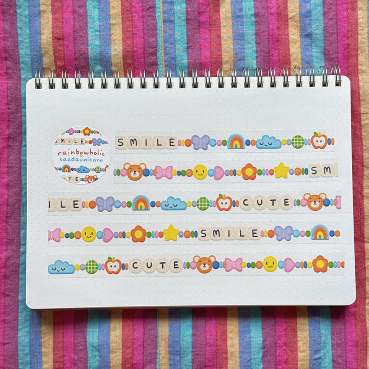 (MT140) Original Rainbowholic x Tazdaunicorn Friendship Bracelet Washi Tape