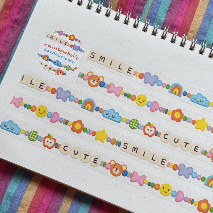 (MT140) Original Rainbowholic x Tazdaunicorn Friendship Bracelet Washi Tape