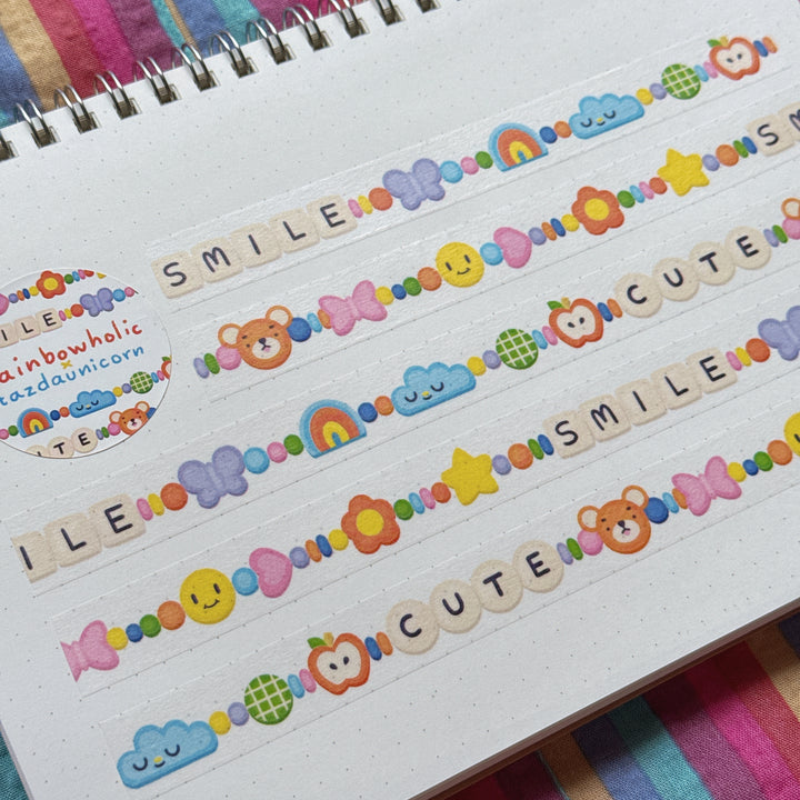 (MT140) Original Rainbowholic x Tazdaunicorn Friendship Bracelet Washi Tape