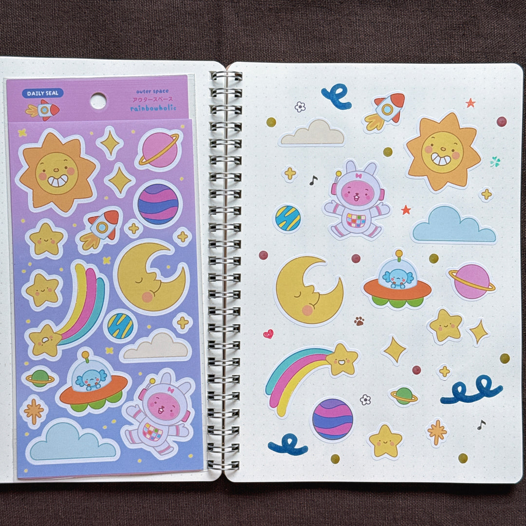 (DS025) Rainbowholic Daily Seal - Outer Space by Tazdaunicorn