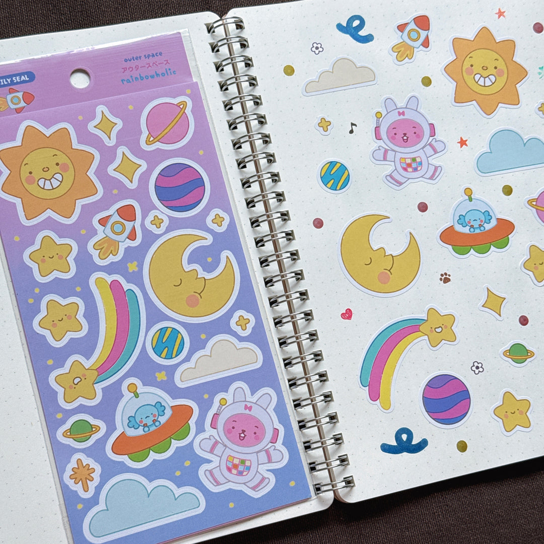 (DS025) Rainbowholic Daily Seal - Outer Space by Tazdaunicorn