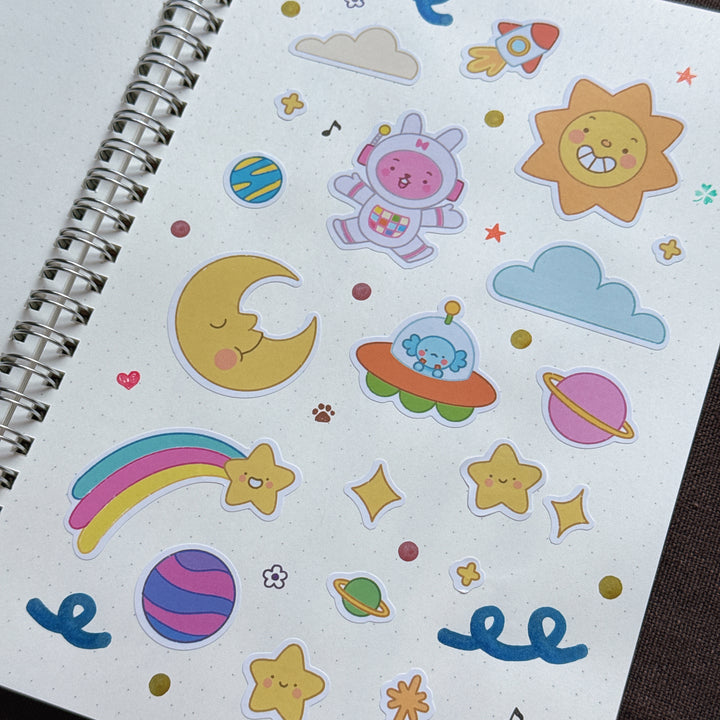 (DS025) Rainbowholic Daily Seal - Outer Space by Tazdaunicorn