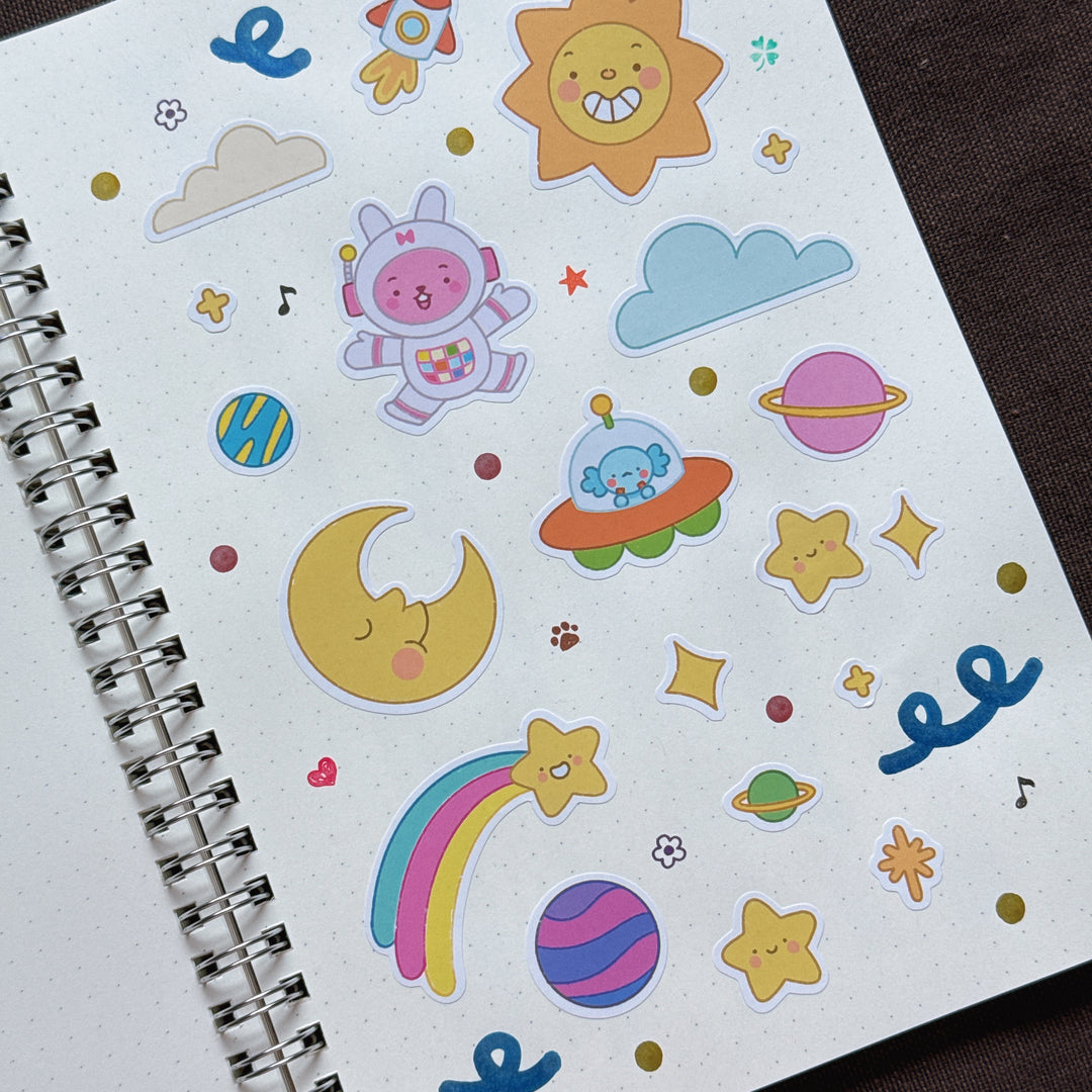 (DS025) Rainbowholic Daily Seal - Outer Space by Tazdaunicorn