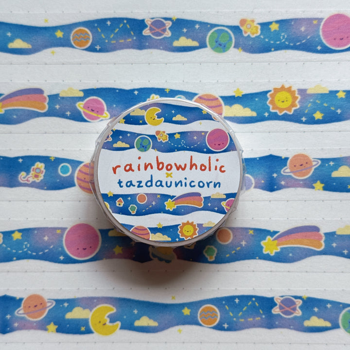 (MT139) Original Rainbowholic x Tazdaunicorn Galaxy Milky Way Washi Tape