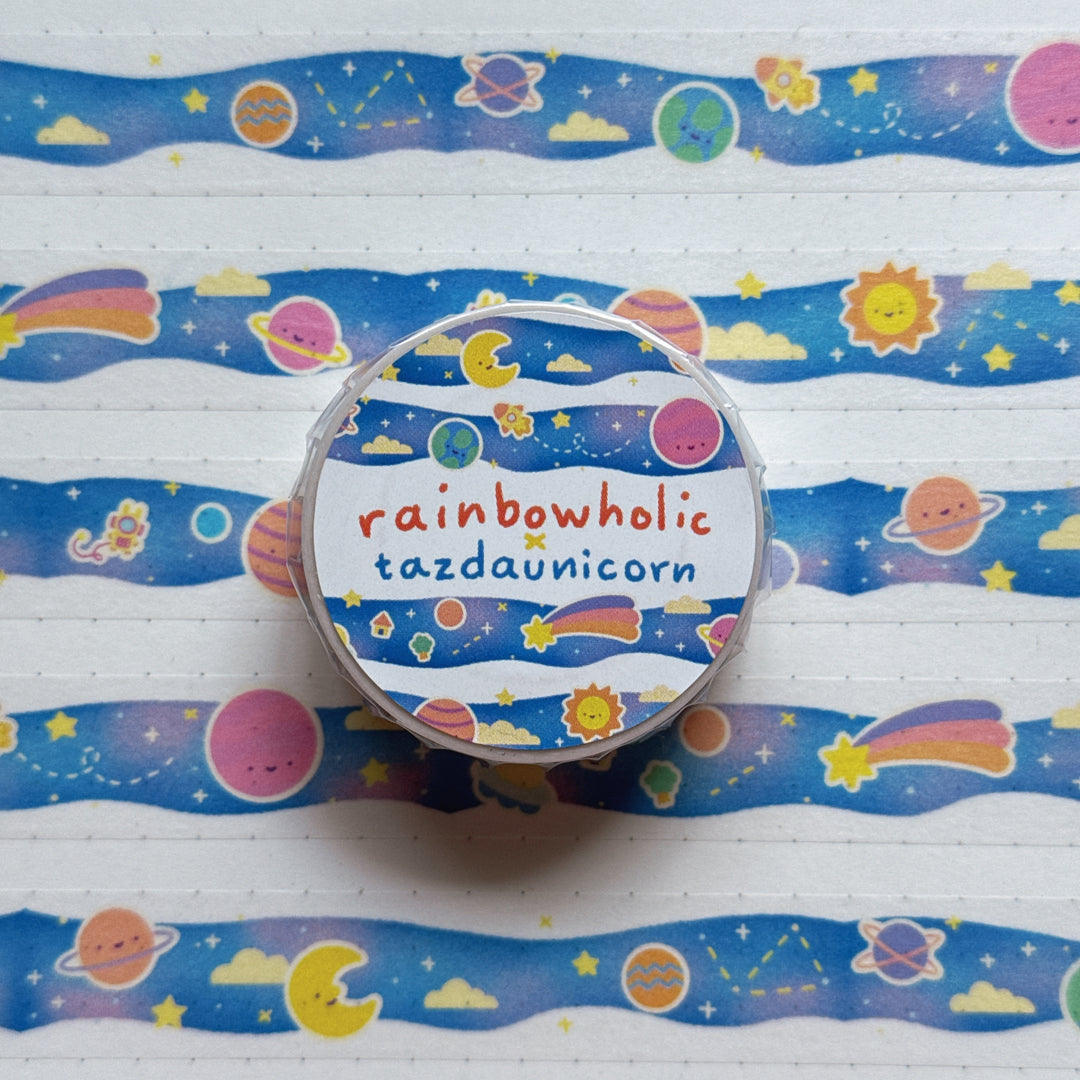 (MT139) Original Rainbowholic x Tazdaunicorn Galaxy Milky Way Washi Tape