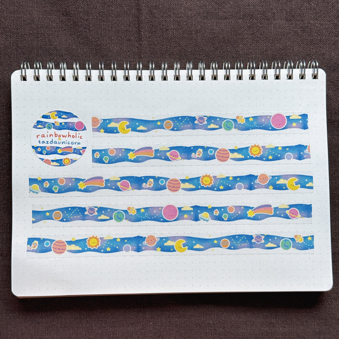 (MT139) Original Rainbowholic x Tazdaunicorn Galaxy Milky Way Washi Tape