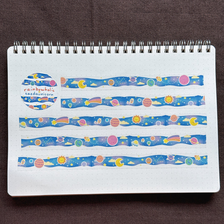 (MT139) Original Rainbowholic x Tazdaunicorn Galaxy Milky Way Washi Tape