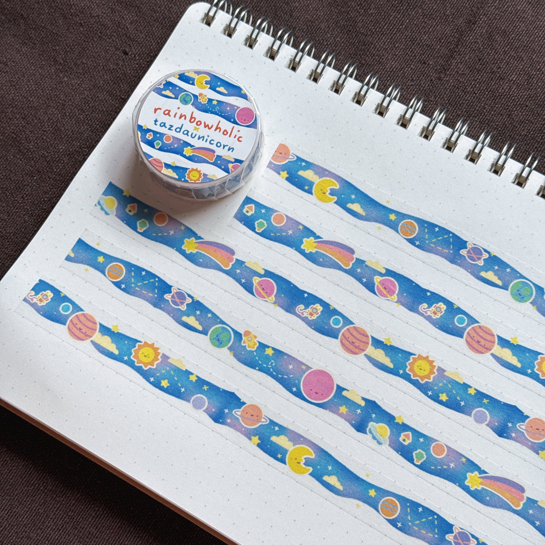 (MT139) Original Rainbowholic x Tazdaunicorn Galaxy Milky Way Washi Tape