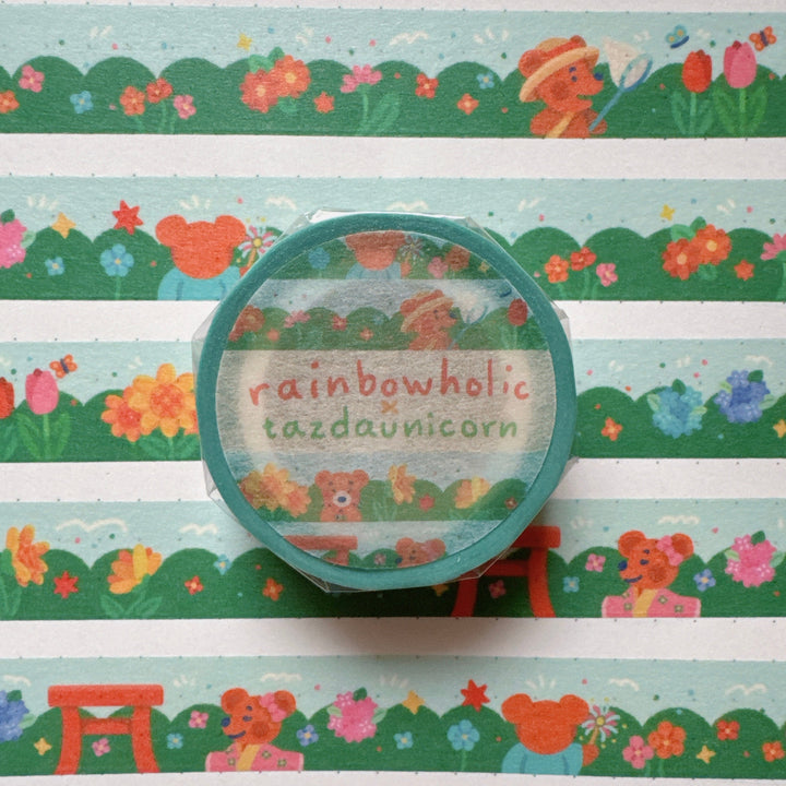 (MT102) Original Rainbowholic x Tazdaunicorn Summer Time Bears Washi Tape