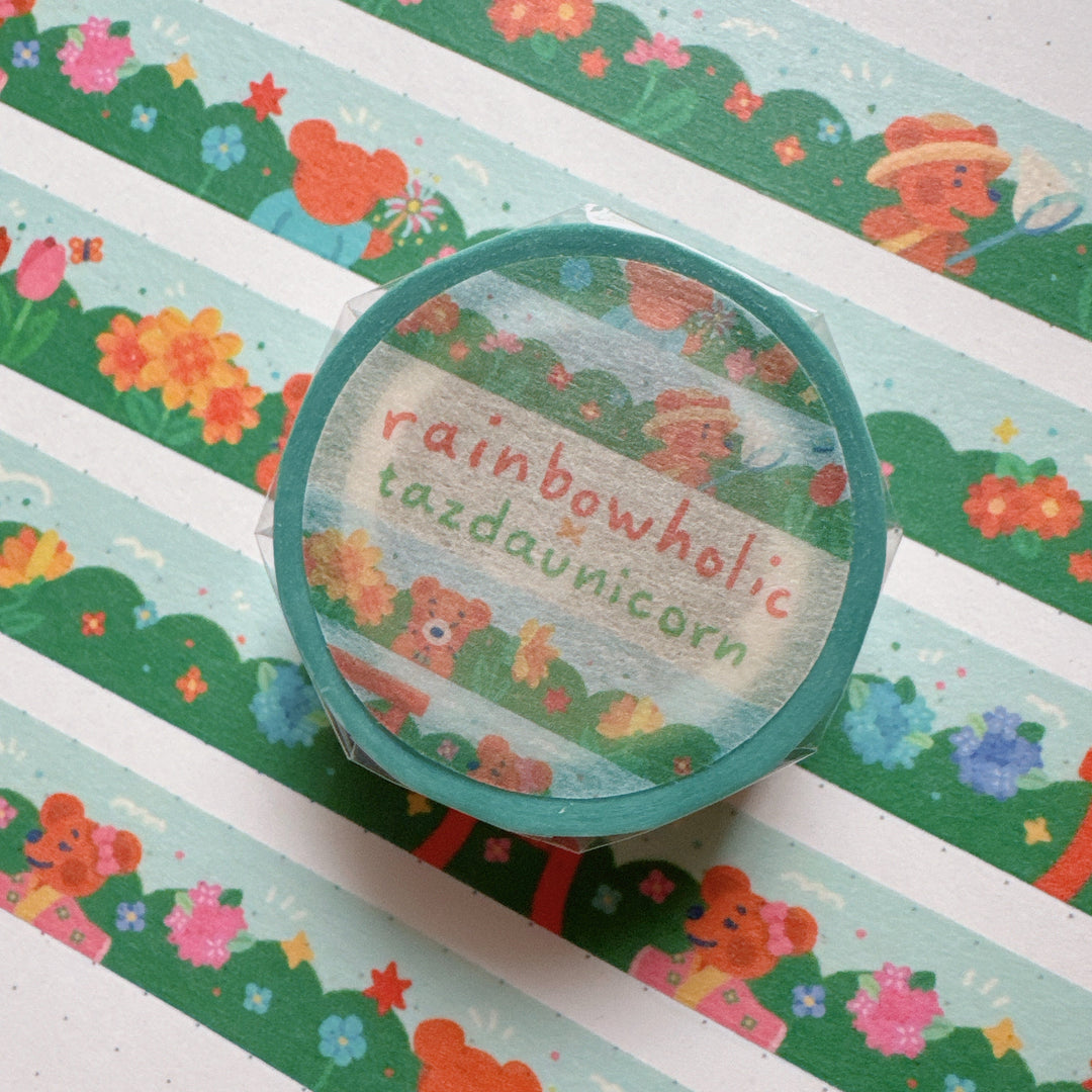 (MT102) Original Rainbowholic x Tazdaunicorn Summer Time Bears Washi Tape