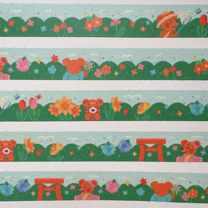 (MT102) Original Rainbowholic x Tazdaunicorn Summer Time Bears Washi Tape