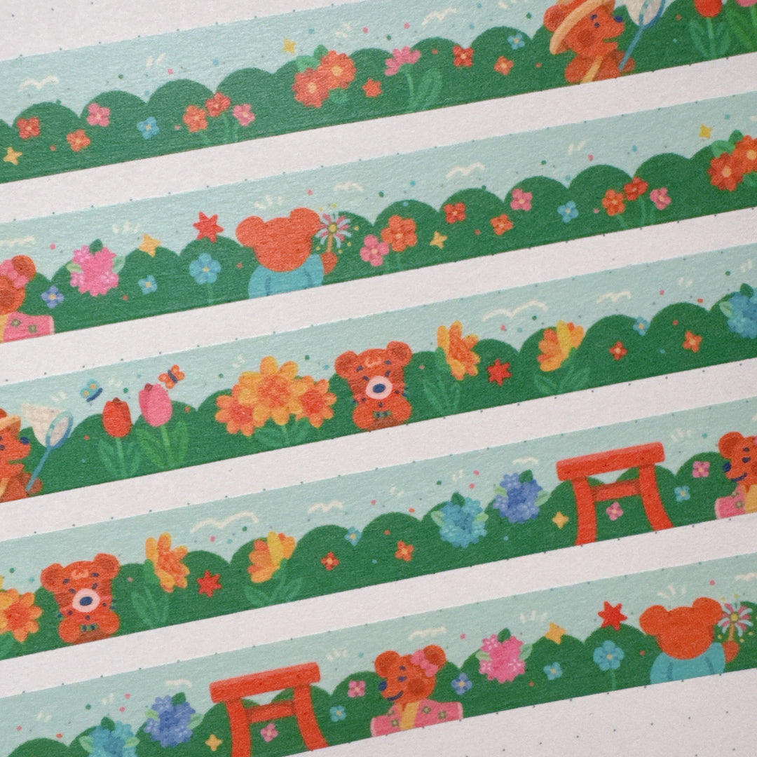 (MT102) Original Rainbowholic x Tazdaunicorn Summer Time Bears Washi Tape