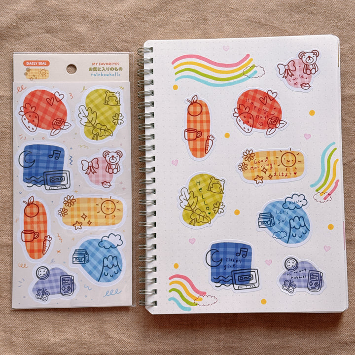 (DS017) Rainbowholic Daily Seal - My Favorites Sticker