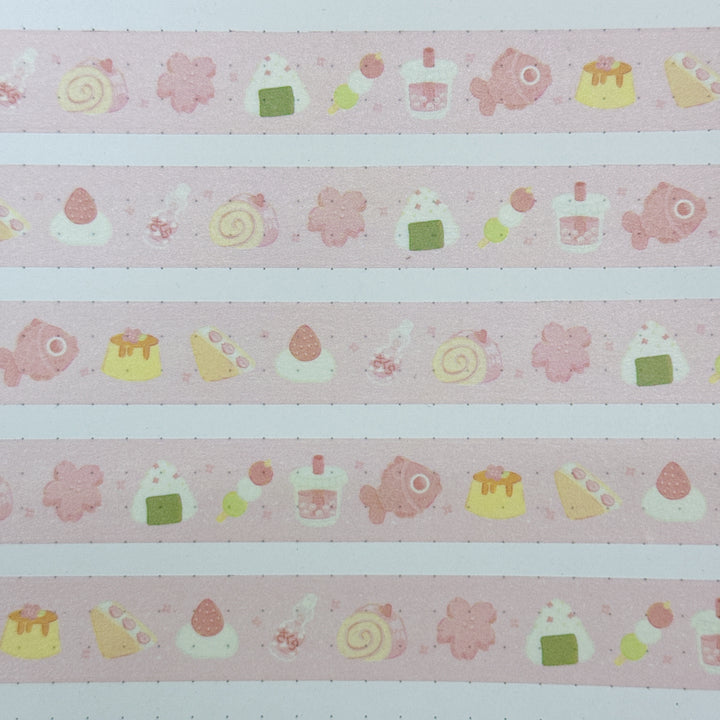 (MT123) Original Rainbowholic x Tazdaunicorn Sakura Snacks Washi Tape