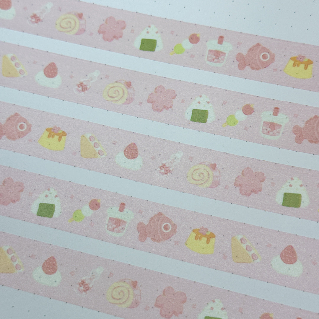 (MT123) Original Rainbowholic x Tazdaunicorn Sakura Snacks Washi Tape