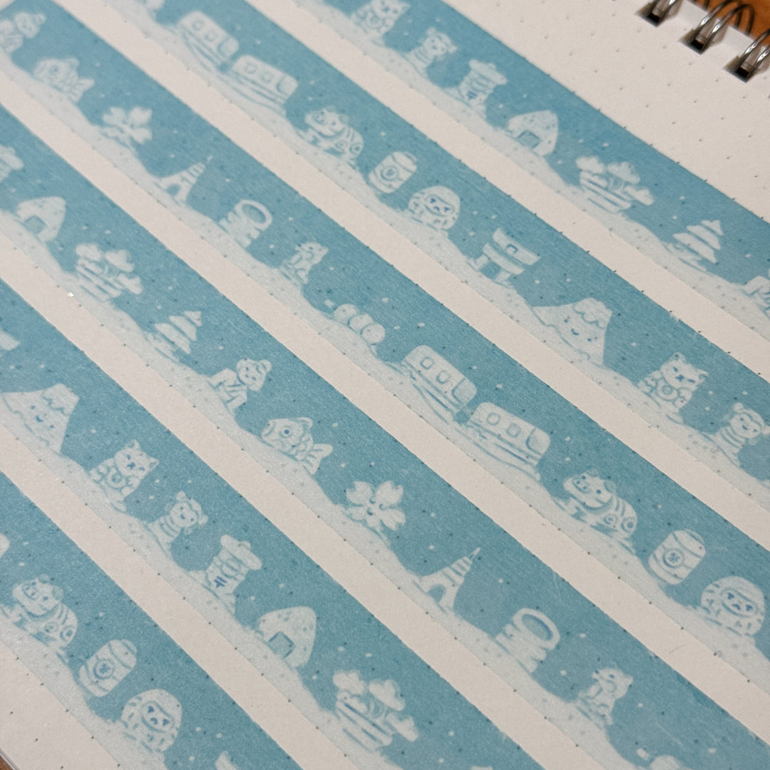 (MT111) Original Rainbowholic x Tazdaunicorn Japan Snowman Washi Tape