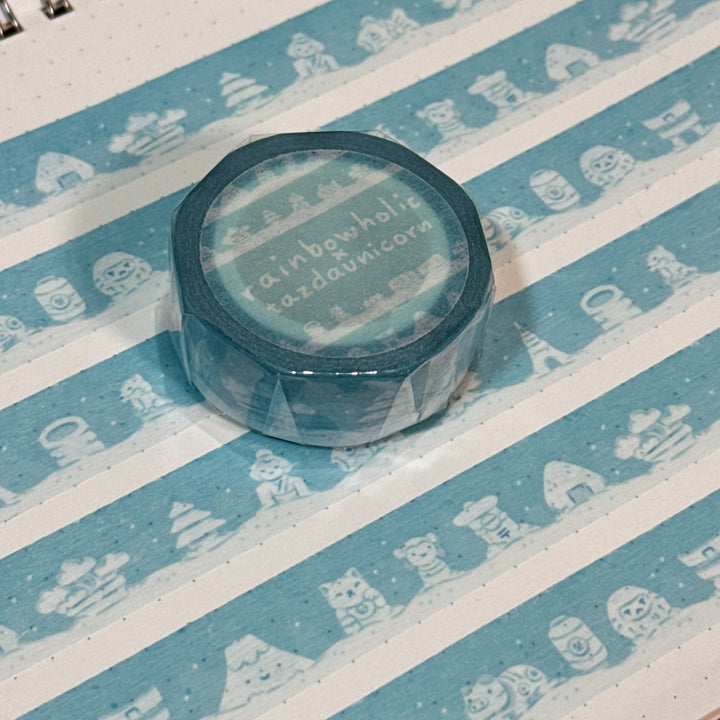 (MT111) Original Rainbowholic x Tazdaunicorn Japan Snowman Washi Tape