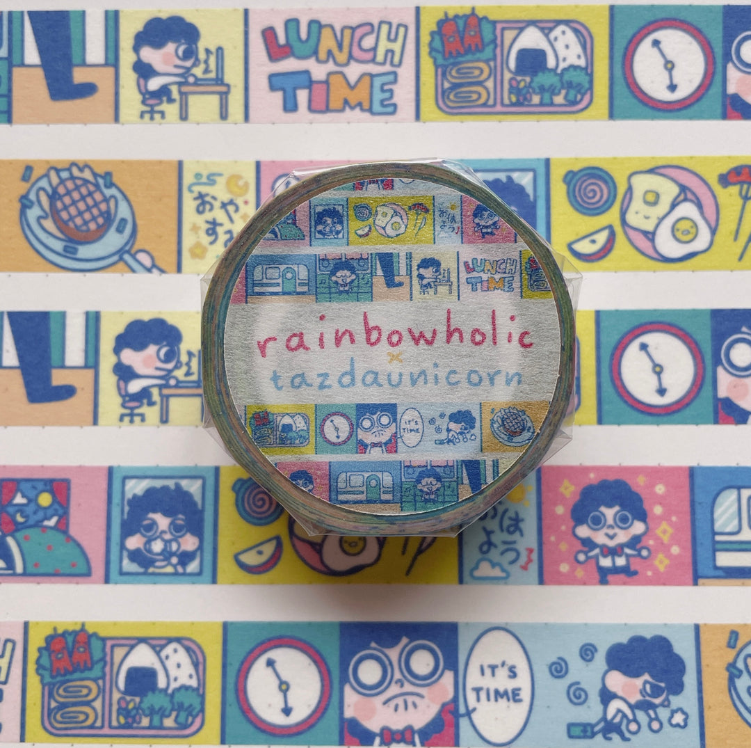 (MT070) Original Rainbowholic x Tazdaunicorn Daily Life Routine Washi Tape