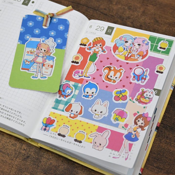 (DS021) Rainbowholic Daily Seal - Retro Girls by Oguchi