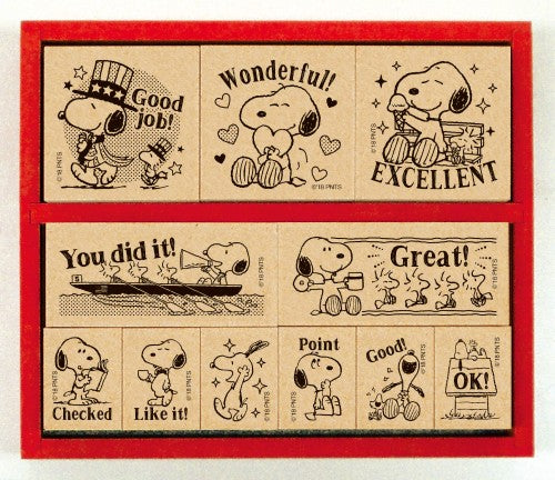 [Pre-order] Snoopy Wooden Stamp Set (11 pcs.)