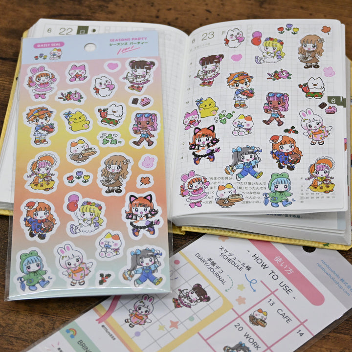 (DS020) Rainbowholic Daily Seal - Seasons Party by Ichii