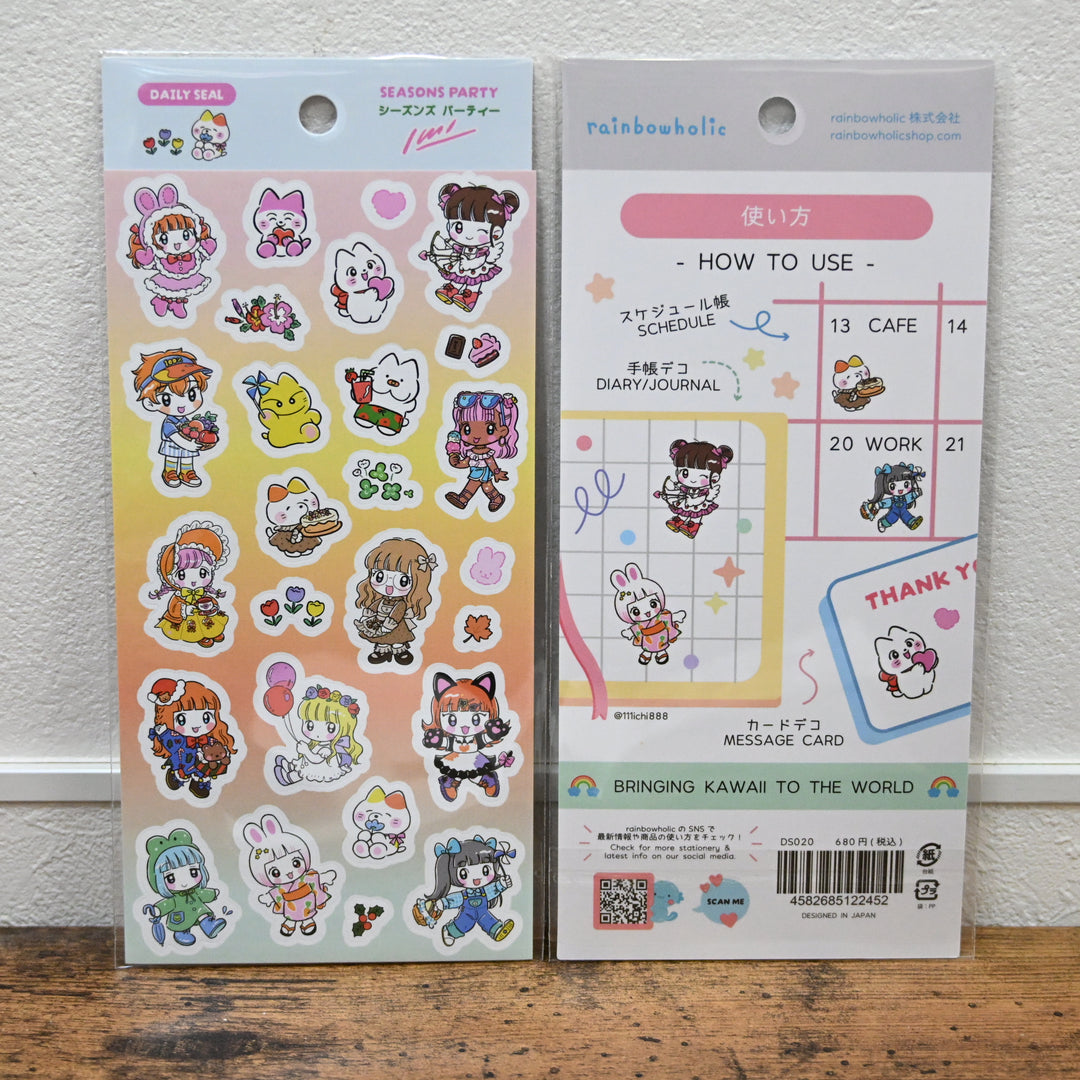 (DS020) Rainbowholic Daily Seal - Seasons Party by Ichii