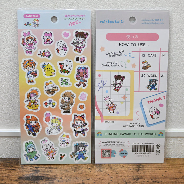 (DS020) Rainbowholic Daily Seal - Seasons Party by Ichii