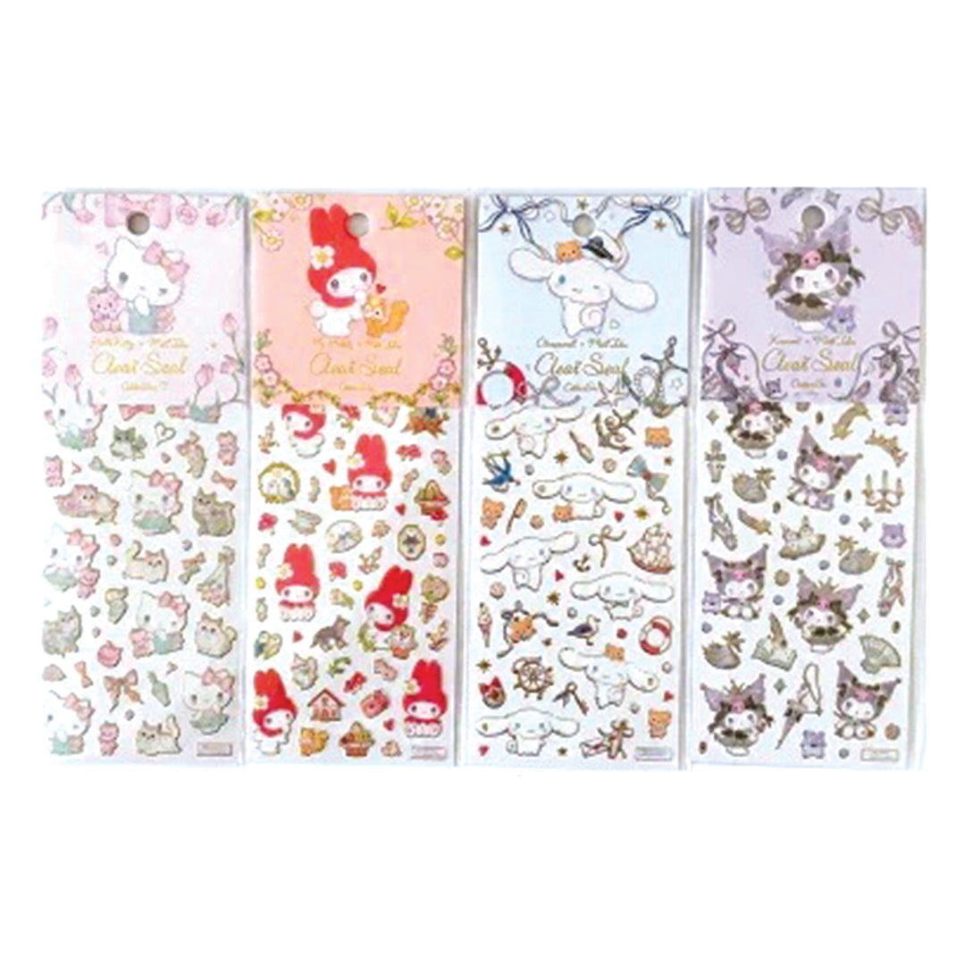 Sanrio x Miki Takei Clear Sticker Sheets SET (4 pcs.)