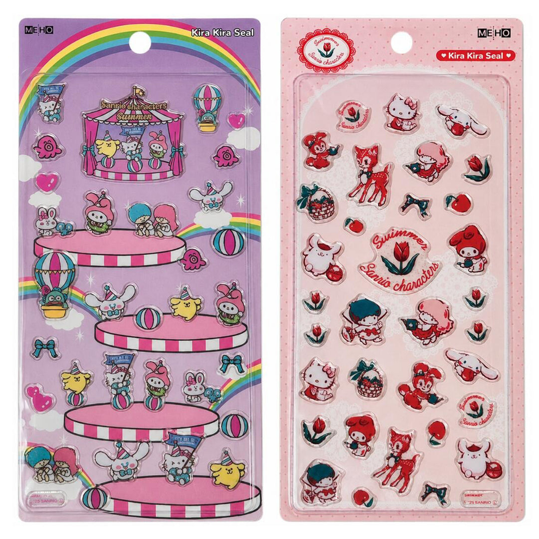 Sanrio Kira Kira Seal 3D Sticker Sheet SET (2 pcs.)