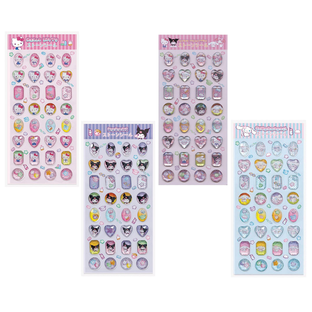 Sanrio Gemstone 3D Sticker Sheets SET (4 pcs.)