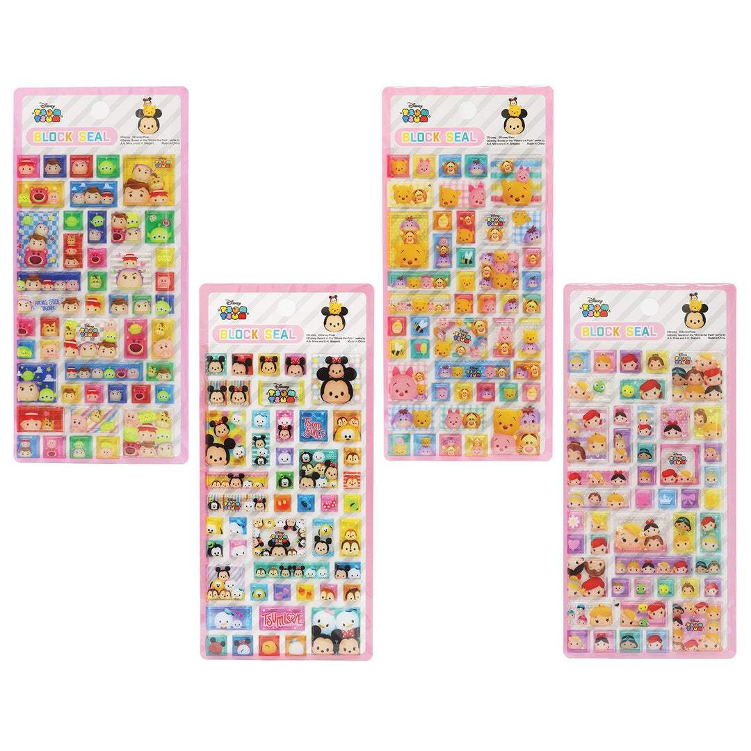 Tsum Tsum 3D Block Sticker Sheets SET (4 pcs.)