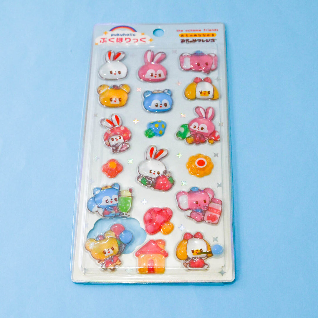 [Pre-Order] Rainbowholic x Ochame Friends Pukuholic 3D Sticker (4 Designs)
