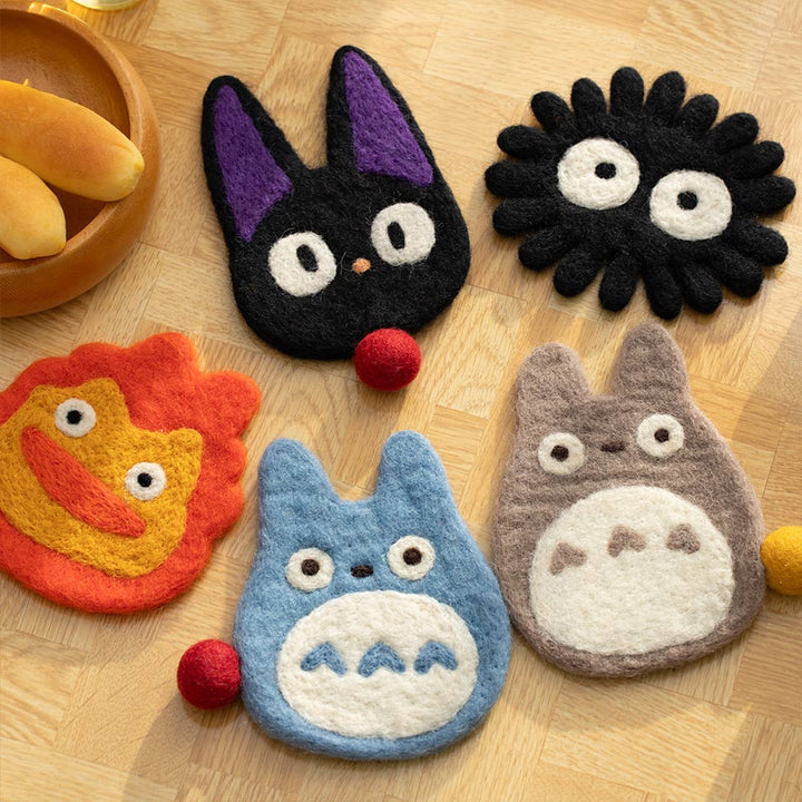 Medium Totoro Handmade Wool Coaster