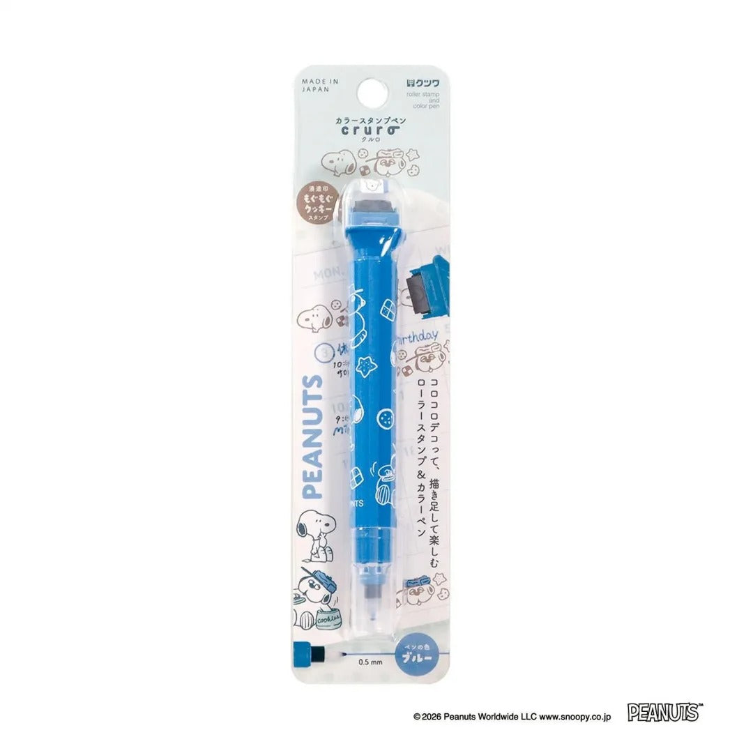 Kutsuwa Cruro Peanuts/Snoopy Pen + Roll Stamp (6 designs)