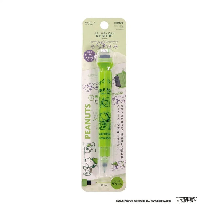 Kutsuwa Cruro Peanuts/Snoopy Pen + Roll Stamp (6 designs)