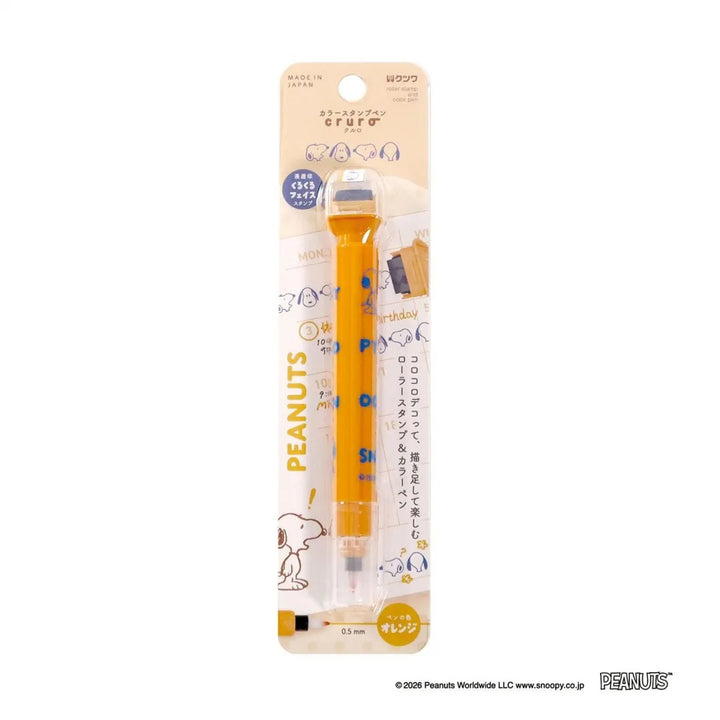 Kutsuwa Cruro Peanuts/Snoopy Pen + Roll Stamp (6 designs)