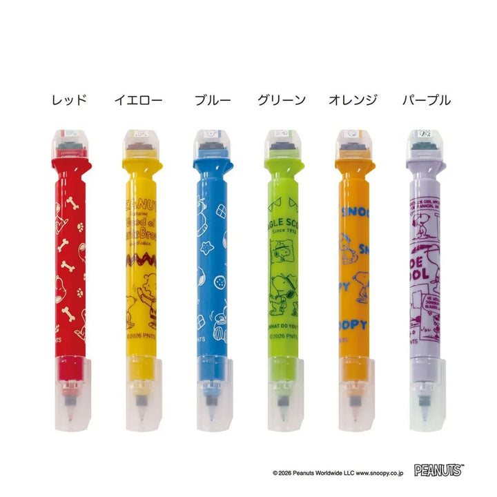 Kutsuwa Cruro Peanuts/Snoopy Pen + Roll Stamp (6 designs)