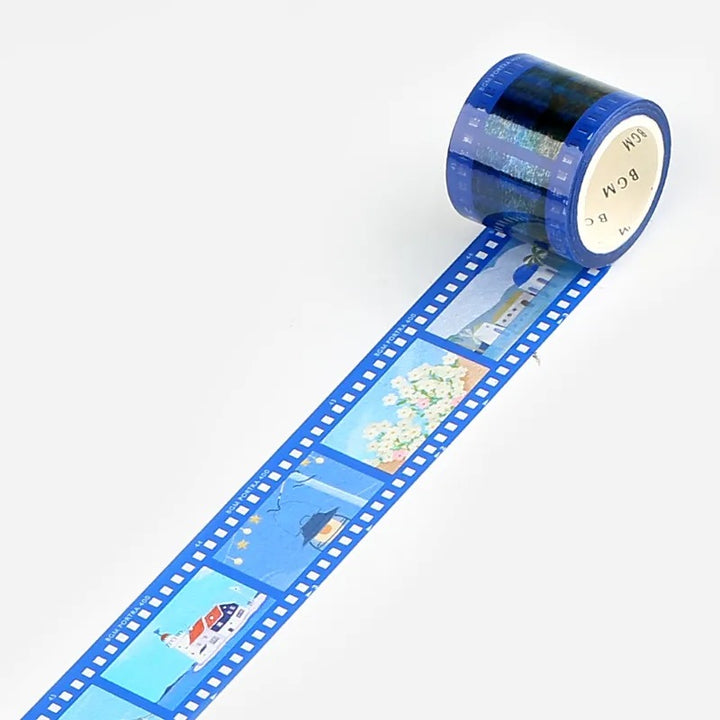 BGM Film Roll Blue Clear Masking Tape