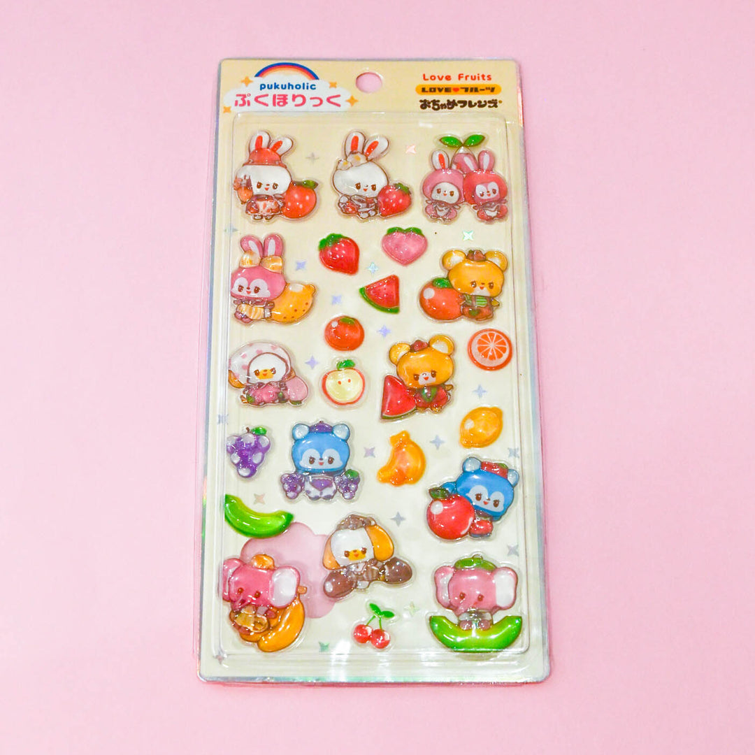 [Pre-Order] Rainbowholic x Ochame Friends Pukuholic 3D Sticker (4 Designs)