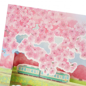 Spring Scenery Pop-up Postcard