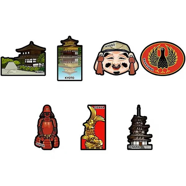 Coffret de cartes postales de voyage au Japon / Région de Kinki (7 pcs.)