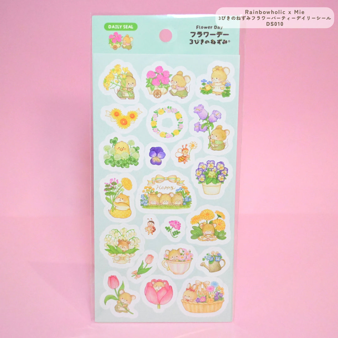 Rainbowholic x Mie Ishii 3 Mice Daily Sticker Sheets