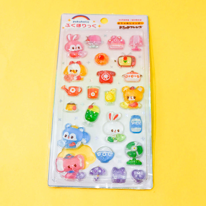 [Pre-Order] Rainbowholic x Ochame Friends Pukuholic 3D Sticker (4 Designs)