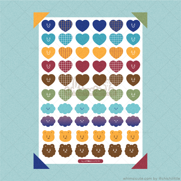 Whimsicute Tiny Shapes 04 Sticker Sheet