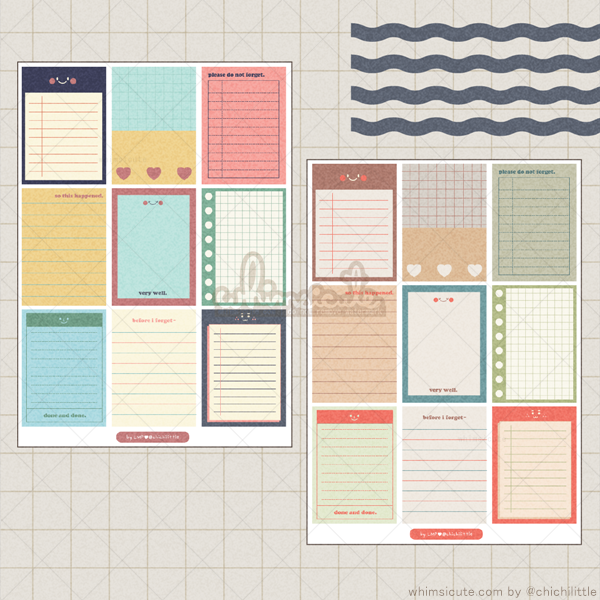 Whimsicute Paper Noters 01 (Set of 2) - Matte – Rainbowholic Shop