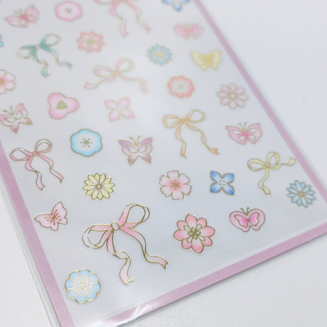 Girly Bow & Flower Sticker Sheet