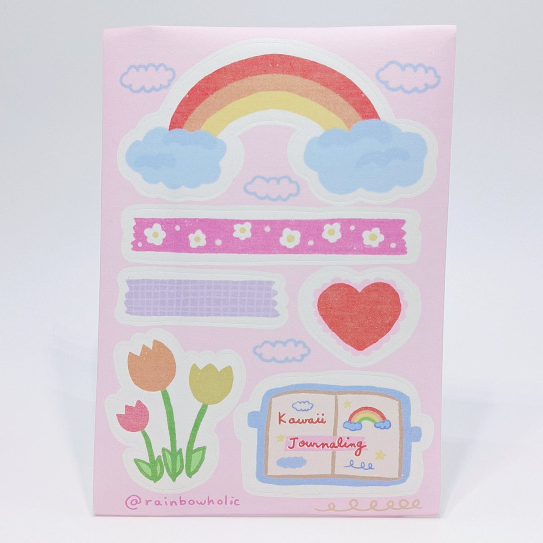 (ST054) Original Kawaii Journaling A6 Sticker Sheet