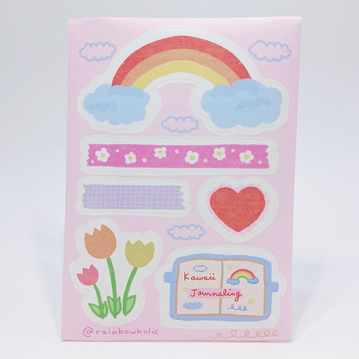 (ST054) Original Kawaii Journaling A6 Sticker Sheet